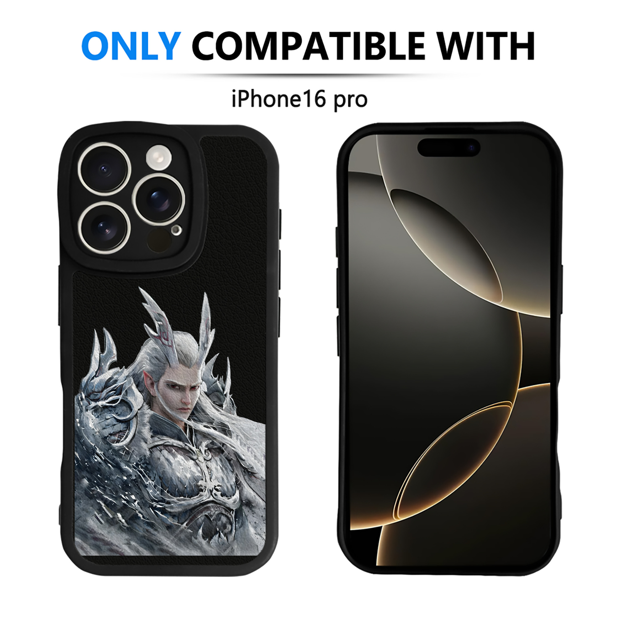 （画像用） Ne Zha 2 ナタ 魔童の大暴れ 【iPhone 16シリーズ対応】シリコンスマホケース（レザー調） 材質：シリコン